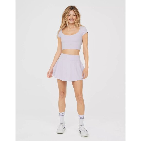 NWT OFFLINE By Aerie Real Me Flowy Skort Size S Lavender Dawn Tennis Golf Sports - Picture 3 of 10